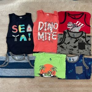 Toddler boys tank summer shirt bundle lot of 7